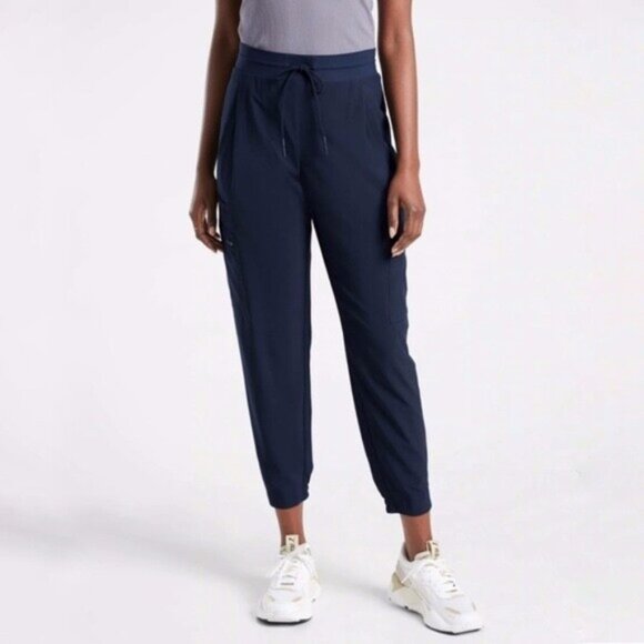 Athleta Pants - Athleta Venture Pant Navy Blue Cargo Joggers Women 4 566665-02 Travel Commute